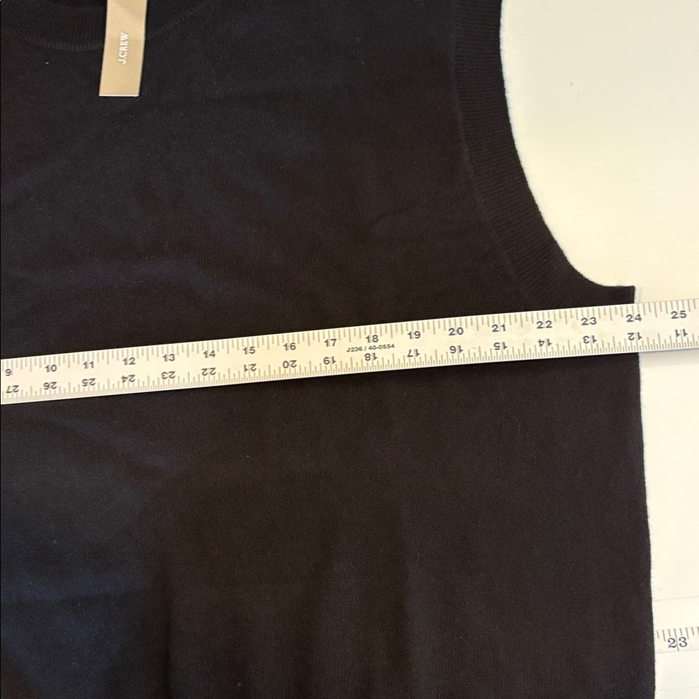 J Crew Cashmere relaxed sweater-vest XL Black - Picture 6 of 6